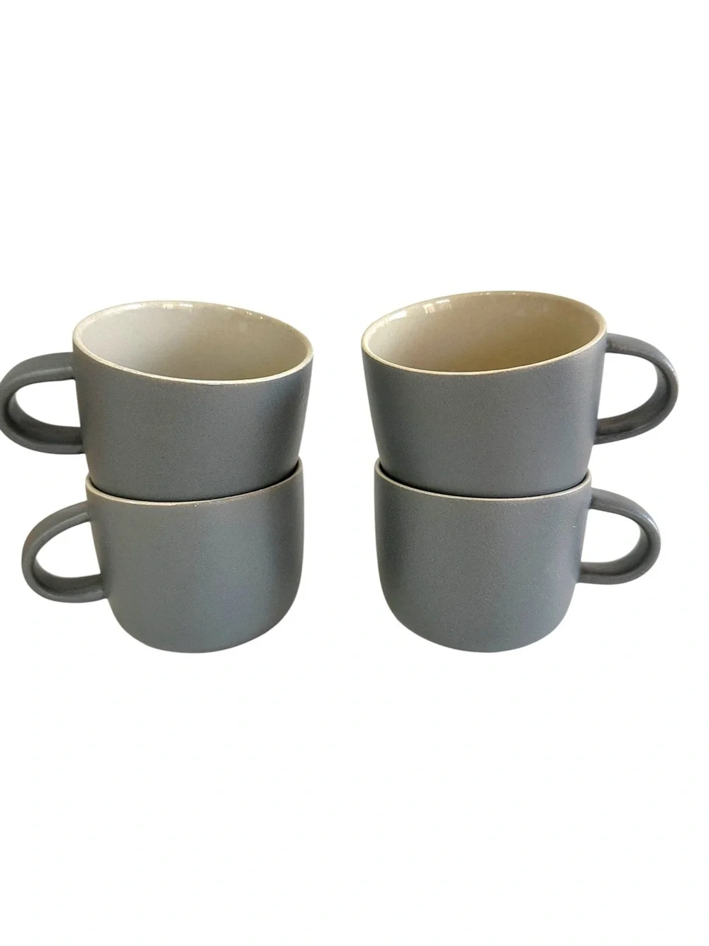 WEST ELM Aaron Probyn Kaloh Stoneware Mugs Set of 4 Anchor Gray Modern